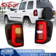 Sindar Pair Smoke Lens Led Tail Light Assembly For Jeep Grand Cherokee 2005-2010