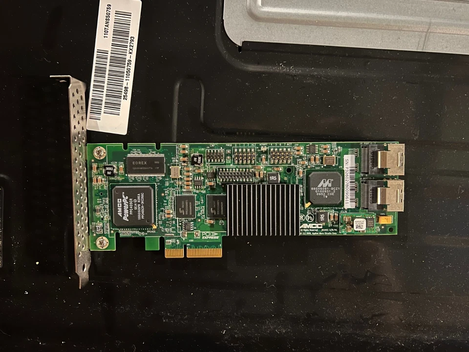 AMCC 3ware 9650SE-4/8LPML PCIe 4-Port SATA II Controller RAID Card Low Pro F S/H - Image 2 of 2