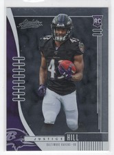 #125 2019 Absolute BASE Justice Hill RC Baltimore Ravens