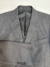 Stafford Essentials Men's Blazer Gray Birdseye Size 42R 100 New Wool 3 Button