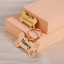 1PC Creative Love Customized Name Personalized Dog Tags Collar Puppy