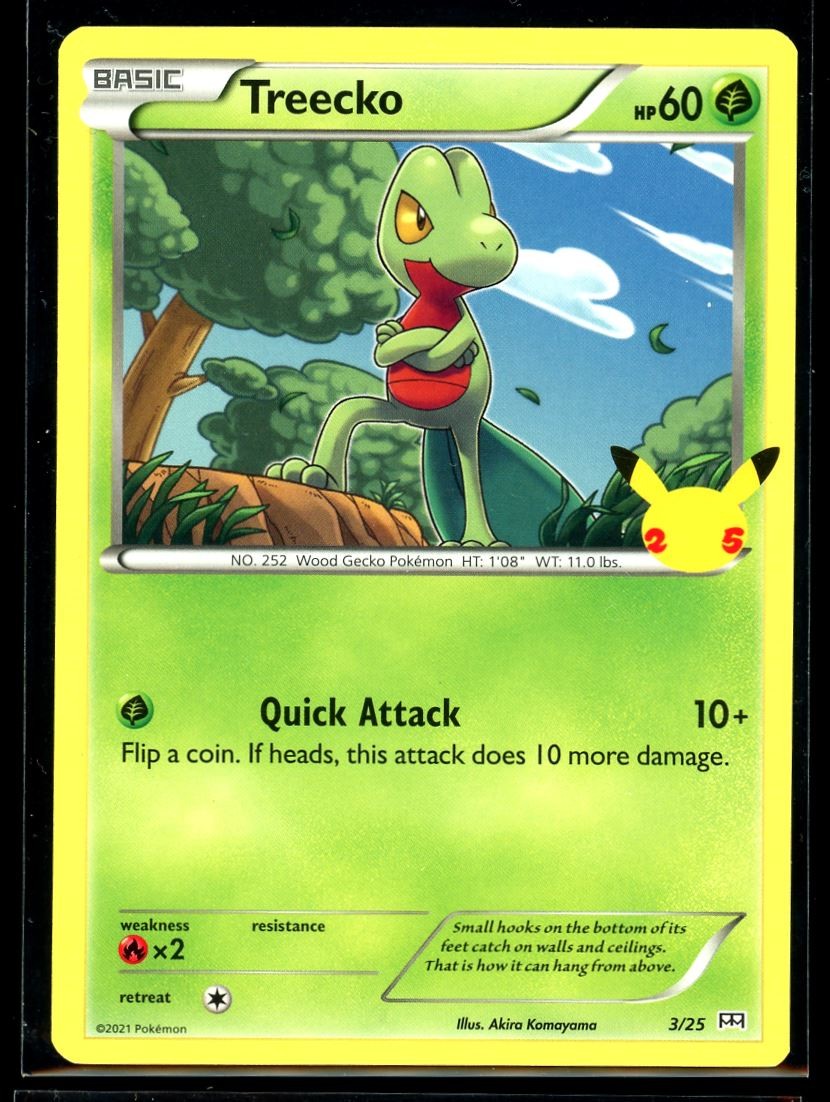 2021 McDonald's Collection 2021 Treecko #3 Non Holo Pokemon Card