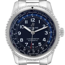Breitling Aviator 8 B35 Unitime 43 Steel Mens Watch AB3521 Box Card