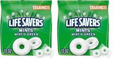 LIFE SAVERS Wint-O-Green Breath Mints Hard Candy, Sharing Size, 13 oz Bag...