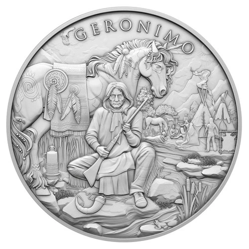 1-oz Geronimo Design .999 Fine Silver Round