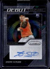 2021 Panini Prizm Andre Scrubb Debut Signatures RC Rookie Auto #DS-AS Astros