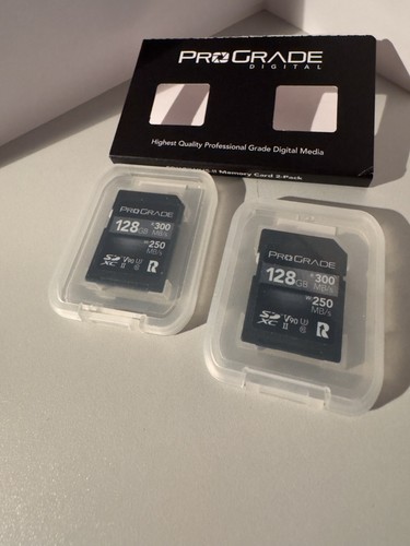 ProGrade Digital 128GB UHS-II V90 SDXC Memory Card 2 Pack