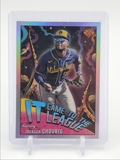 JACKSON CHOURIO 2023 BOWMAN CHROME IT CAME TO THE LEAGUE BREWERS Q3478