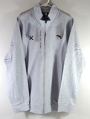 Anta Klay Thompson Above The Waves Knit Track Top Zip Up Shirt 3XL Heather New