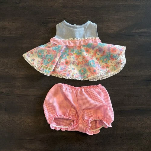 Vintage Cabbage Patch Kid Clothing Floral Dress And Bloomers