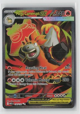Mega Camerupt ex 156/132 Ultra Rare Mega Evolution Pokemon Holo Near Mint