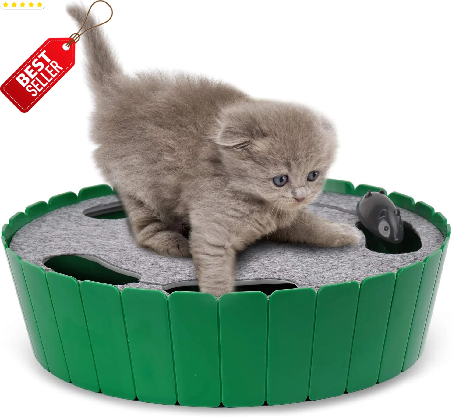 Interactive Cat Toy Running Mouse Automatic Electronic Teaser for Indoor Cats US