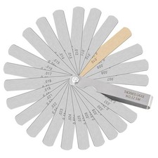 32 Blade Feeler Filler Gauge Spark Plug Gap Metric Imperial Measuring Brass Tool