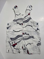 Vintage Nautical Sailboat Baby Romper Kid Generation One Piece Shortall 24M