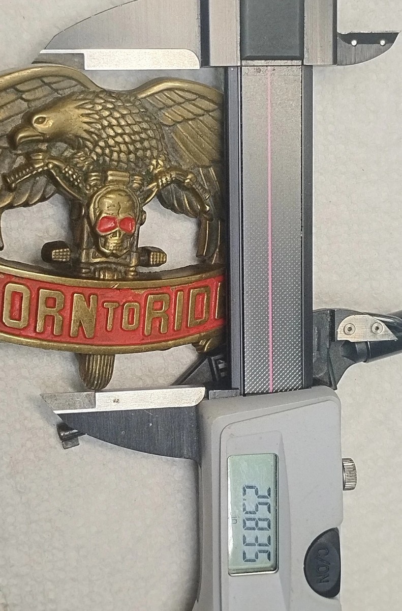 ⭐︎BARON BUCKLEバックル⭐︎ Vintage Solid Brass BORN TO RIDE Motorcycle Skull/Eagle Belt