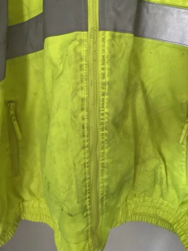 RADWEAR 4X Sz Hi Vis Reflective Safety Bomber Jacket Quilted Liner Construction image 5