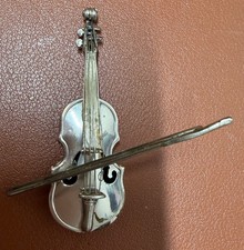 Vintage Angini Violine Italienische Designer Miniatur Selten 800 Silber