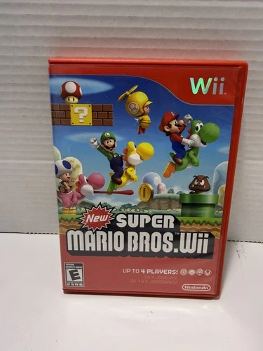 New Super Mario Bros. Wii (Nintendo Wii, 2009) w/ Manual tested