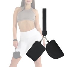 Mini Zip Around Wristlet Wallet for Women Dual Pouch Wristlet Portable Wallet