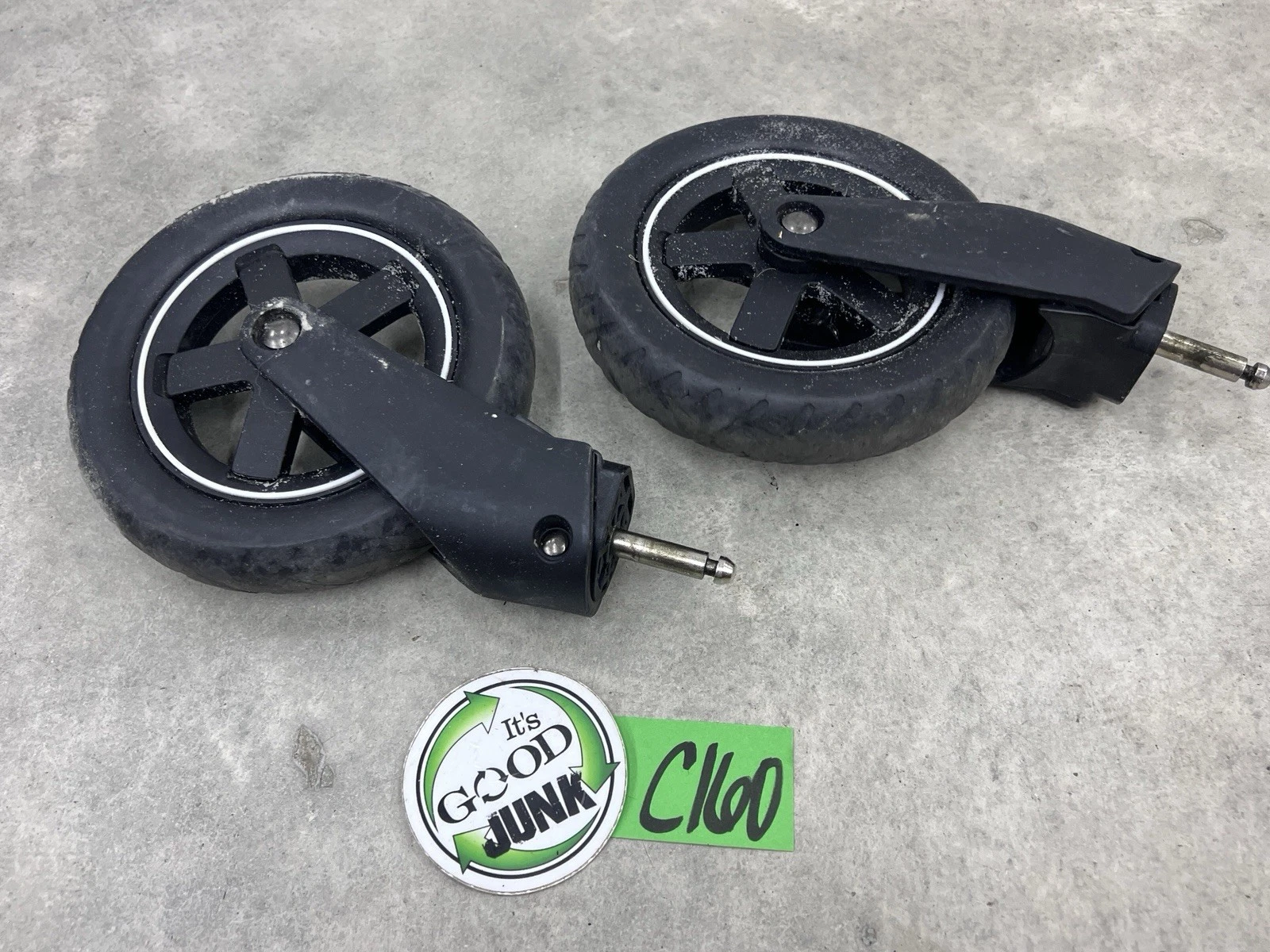 Maxi-Cosi Adorra Stroller Part - 1x Front Front Wheel Tire Lot Of 2