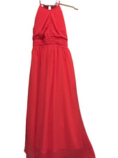 Boss Dream Midi/Maxi Halter Dress, Juniors SZ 12, Open Back, Spaghetti Straps