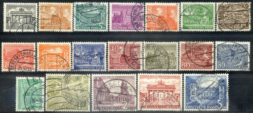 Germany Berlin Set. Western 1949 Berlin Monuments No. 28/46 used (m107