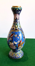 Japanische cloisonne Vase Vögel Blumen muster aus Mittel 20.Jh Topzustand