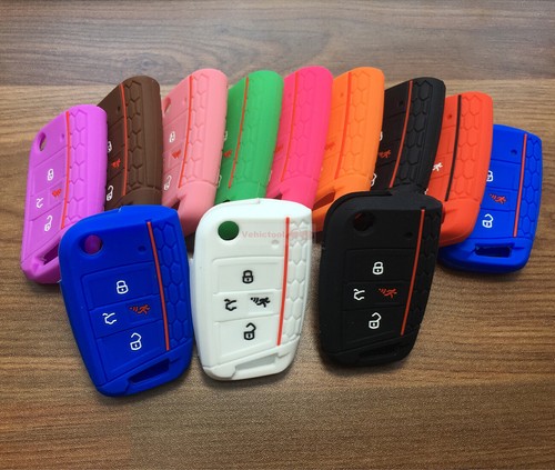Fit VW Tiguan GTI Jetta Arteon 4 Button Smart Remote Key Fob Silicone Case Cover - Foto 4 di 6