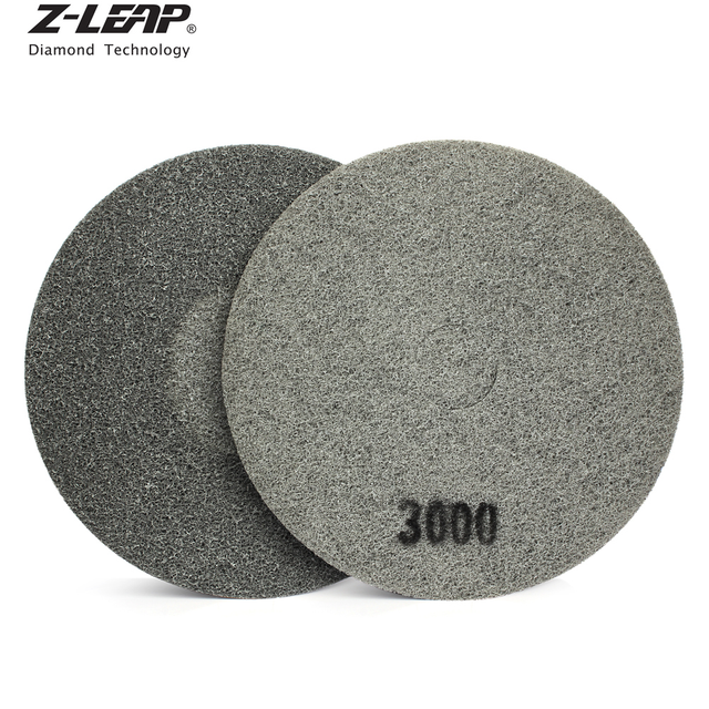 4Pcs 17" Fiber Diamond Sponge Polishing Pad Floor Buffing Pads Grit 400