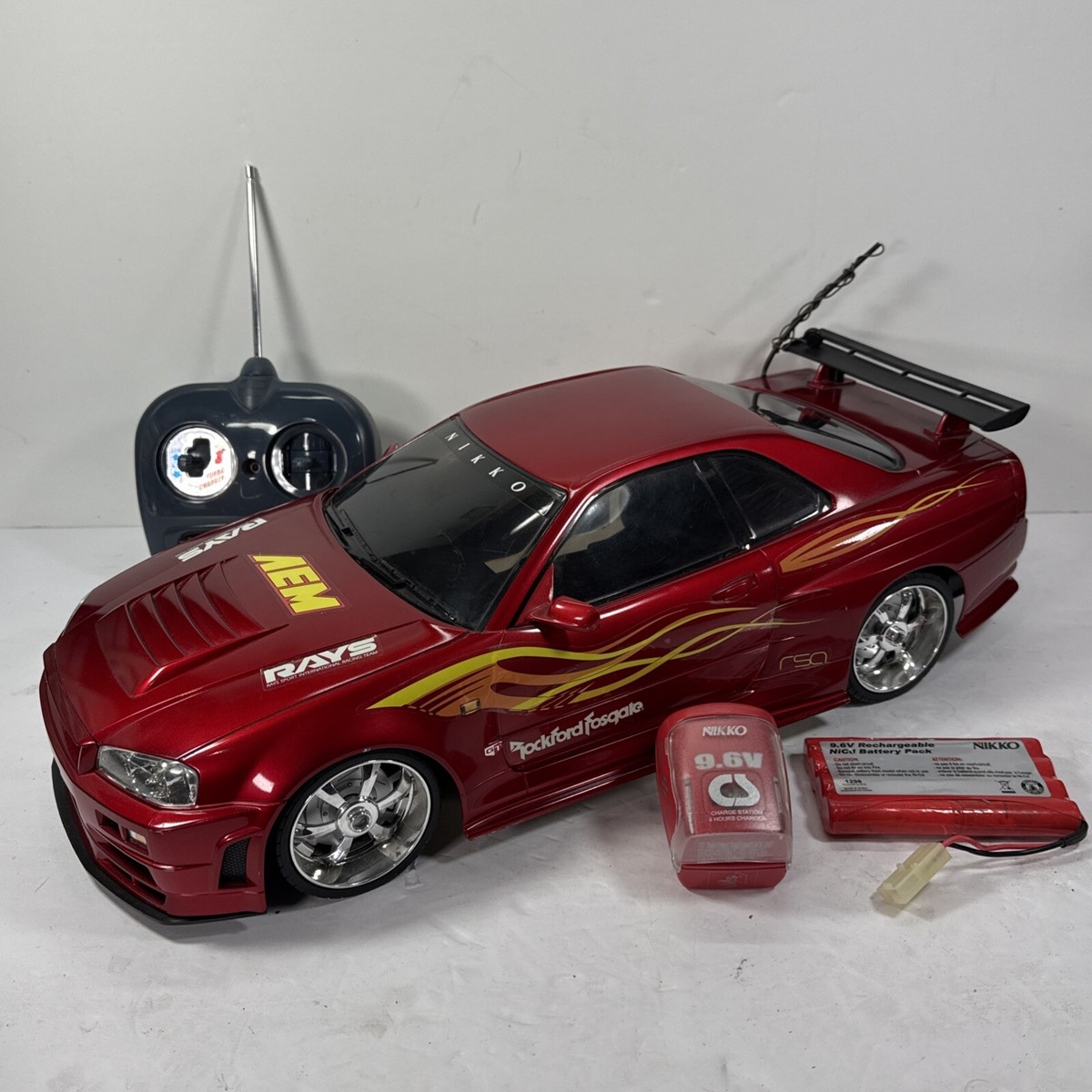ニッコー ラジコン 日産 スカイライン GT-R 1/10 当時物 nikko ニッコー NIKKO 1/10 スカイラインGT-R(R34) 説明必読 - メルカリ