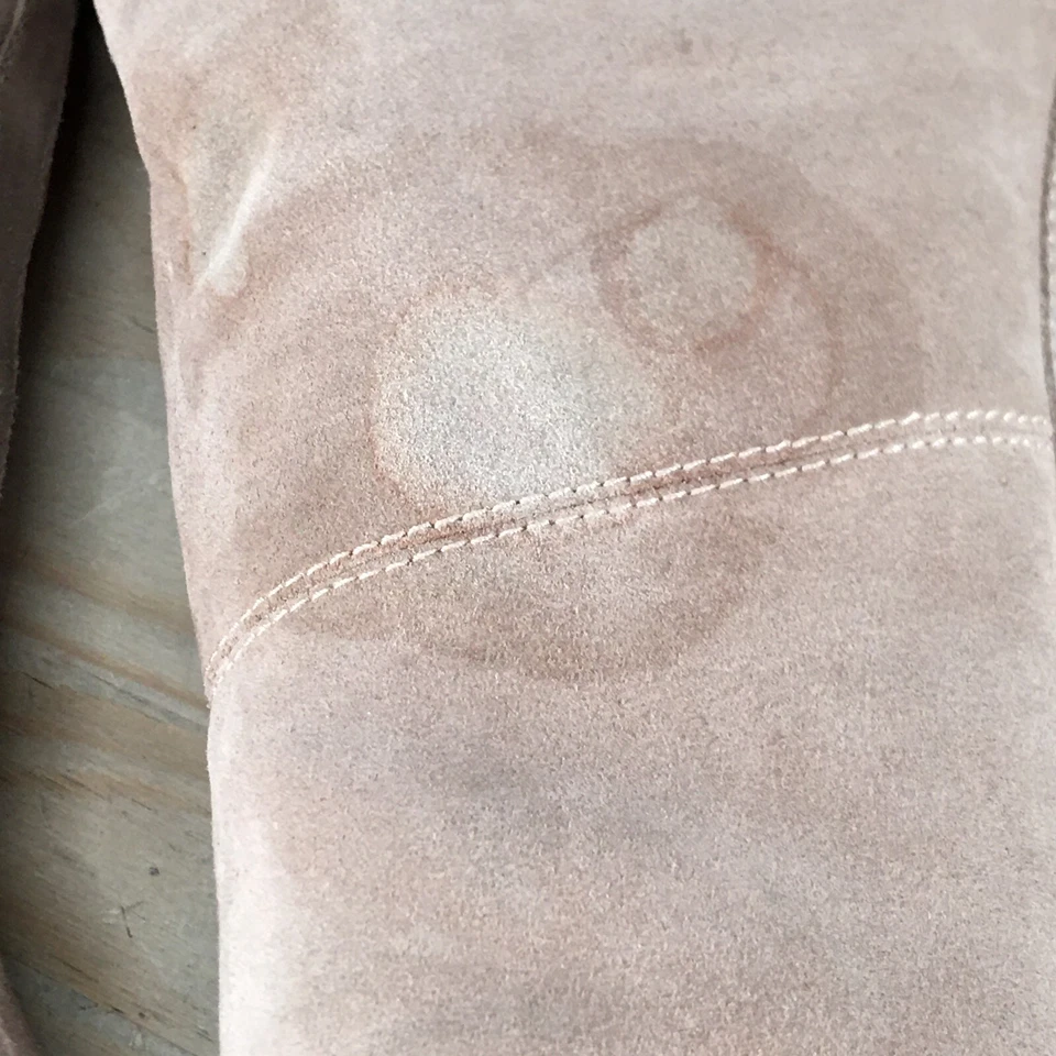 Botas Sole Society para mujer 8 calcetines altos beige gamuza tacones altos informales cómodos Foto 3 de 4