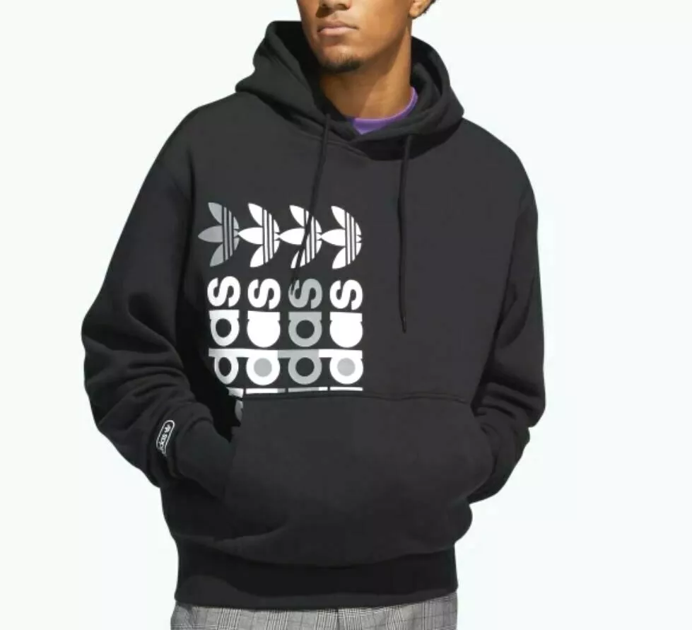 Adidas originals trefoil black hoodie cheap