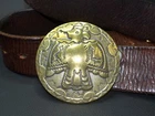 Solid Brass Casting Sunbird Belt Buckle,Sun God Bird Totem Artwork Belt Buckle