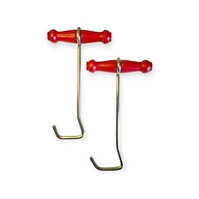 Vintage Wooden Handled Boot Strap Hook Puller Cowboy Equestrian Riding Set Of 2