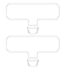 TACOMEGE 2pcs Transparent Phone Tether Tabs for Clear Phone Cases Cell Phone ...
