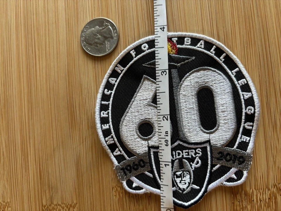 Las Vega Raiders AFL 60th Anniversary Embroidered Sew On Patch New Oakland NFL - Image 4 of 4