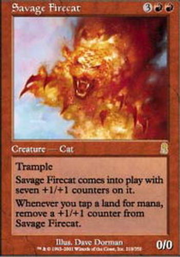 4x Savage Firecat ~ Near Mint Odyssey MTG Magic x4 4 UltimateMTG Playset Red Car - Picture 1 of 1