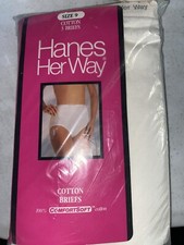 Vintage Hanes Her Way Comfort Soft Cotton Briefs Size 9 3x Womens / 3 Pk 1990s