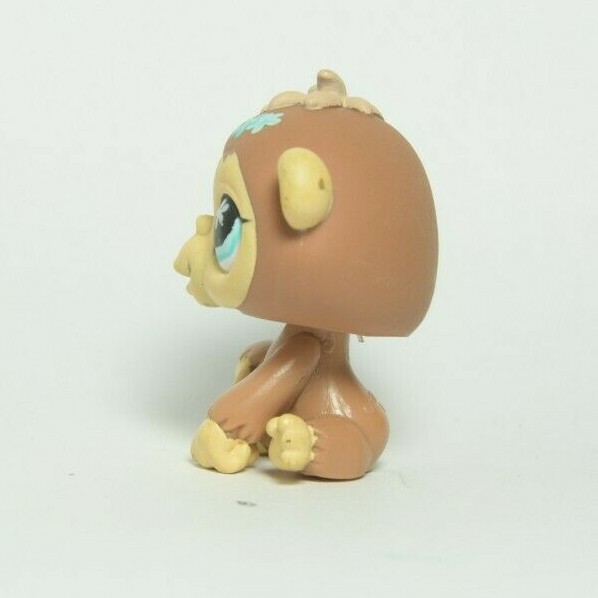 Littlest Pet Shop LPS 486 784 Monkey w Blue Flower Eyes -1- | eBay