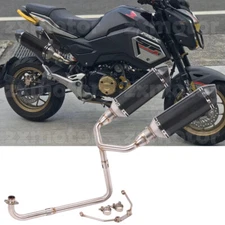 Dual Out Full Exhaust System Pipe Header Muffler For HONDA Grom MSX125 14-24 25