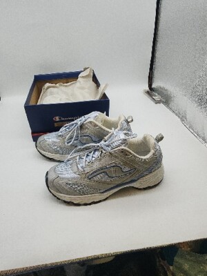 Women's Champion Blue Silver Running Sneakers Shoes Size 8W