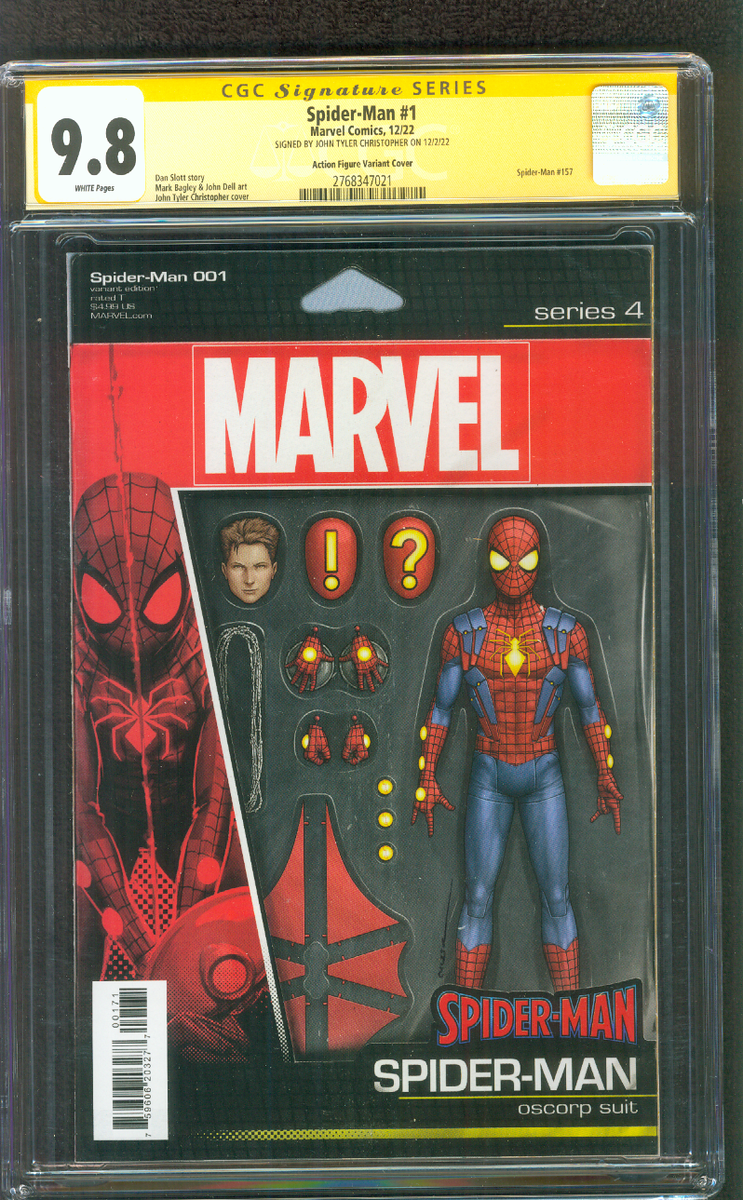 Spider Man 1 CGC SS 9.8 Christopher Figure Variant 12/22 | eBay
