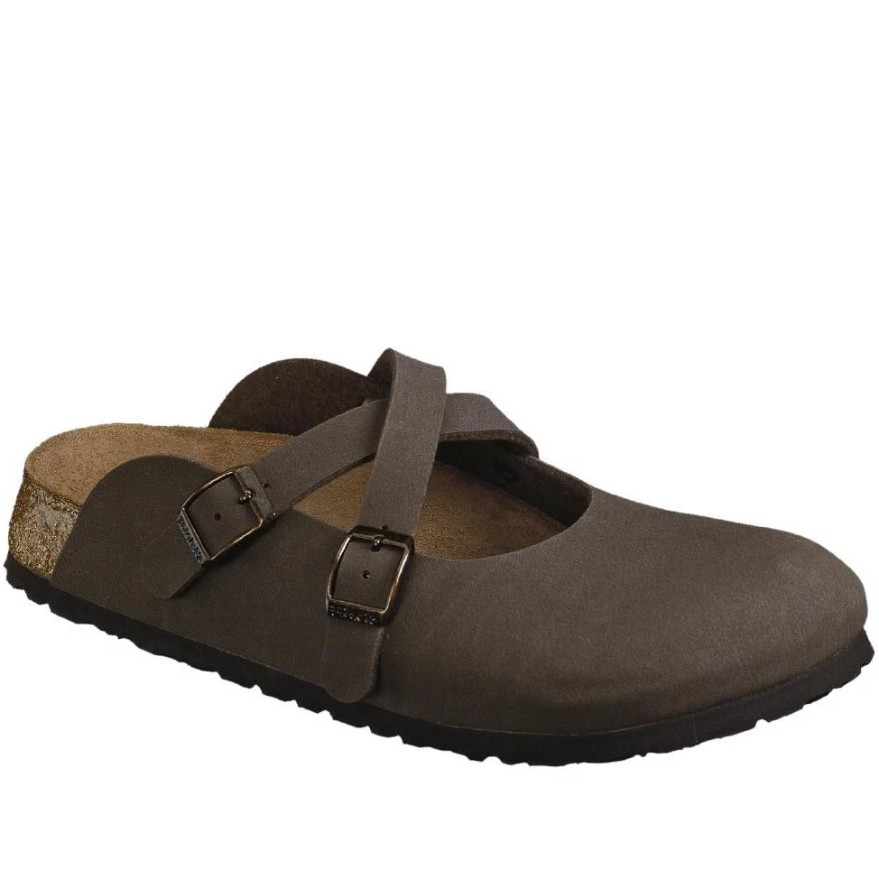 BIRKENSTOCK WOMEN&#039;S SABOT CROSSED LACES MOCHA | eBay