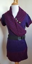 short/cap sleeve sweater dress with belt sz medium
