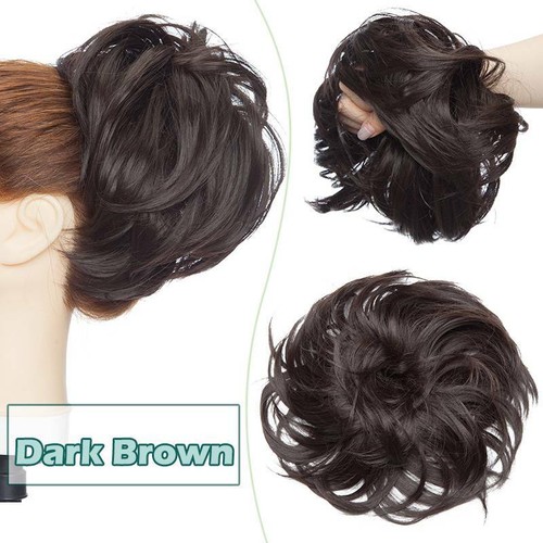 Extra Large Messy Bun Hair Extensions Scrunchie Wrap Ponytail Updo Hair Piece US - Picture 14 of 37