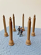 1/30-32 Scale Custom Built Six [6] Medium Size Ceremonial Columns