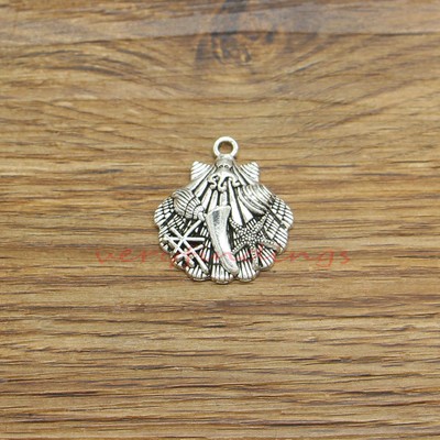 BC1101 6 Beach Charms Antique Bronze Tone Tropical Beach Palm Tree