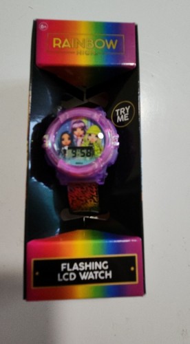 Kids Rainbow High Flashing LCD Watch
