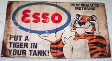 ESSO FLAG BANNER 3'X5' SIGN EXXON GULF OIL SHELL TEXACO SINCLAIR MOBIL MARATHON