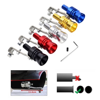 S/M/L/XL Auto Turbo Sound Endrohr Auspuff Turbopfeife Whistle Blow Simulator